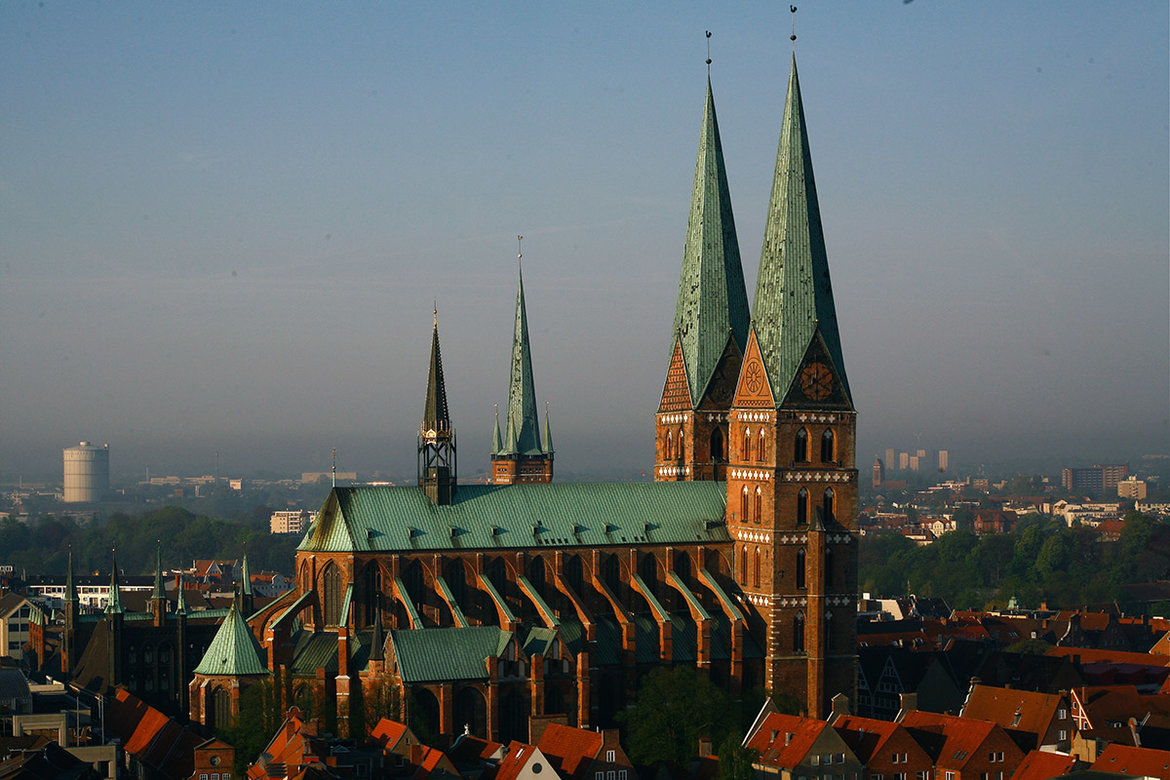 St.-Marien-Kirche Lübeck aus der Vogelperspektive
