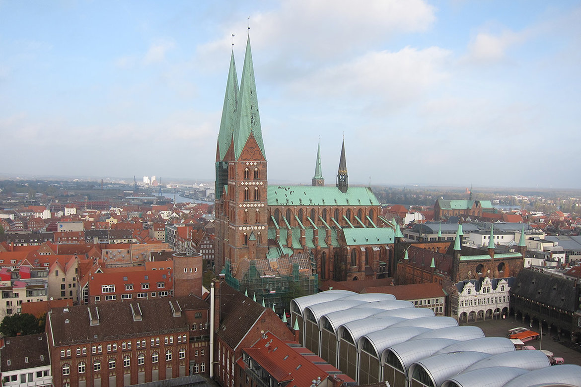 St.-Marien-Kirche Lübeck aus der Vogelperspektive